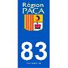 Adhesifs & Stickers Autocollants Region Departement 83 x2