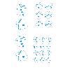 Adhesifs & Stickers Set Adhesifs DADOS Bleus