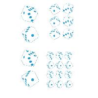 Adhesifs & Stickers Set Adhesifs DADOS Bleus