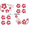 Adhesifs & Stickers Set Adhesifs -ELEMENT CALIFORNIA- Rouge - Car Deco