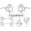 Adhesifs & Stickers Set Adhesifs -ELEMENT CORAZONES- Gris - Car Deco