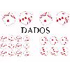 Adhesifs & Stickers Set Adhesifs -ELEMENT DADOS- Rouge