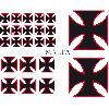 Adhesifs & Stickers Set Adhesifs -ELEMENT MALTA- Noir et Rouge - Car Deco