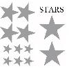 Adhesifs & Stickers Set Adhesifs -ELEMENT STARS- Gris - Car Deco
