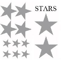 Adhesifs & Stickers Set Adhesifs -ELEMENT STARS- Gris - Car Deco Adhesifs & Stickers Set Adhesifs -ELEMENT STARS- Gris - Car Deco