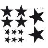 Adhesifs & Stickers Set Adhesifs -ELEMENT STARS- Noir - Car Deco