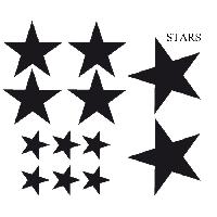 Adhesifs & Stickers Set Adhesifs -ELEMENT STARS- Noir - Car Deco Adhesifs & Stickers Set Adhesifs -ELEMENT STARS- Noir - Car Deco