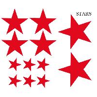 Adhesifs & Stickers Set Adhesifs -ELEMENT STARS- Rouge - Car Deco Adhesifs & Stickers Set Adhesifs -ELEMENT STARS- Rouge - Car Deco