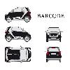 Adhesifs & Stickers Set complet Adhesifs -BARCODE- Blanc - Taille M - PROMO ADN - Car Deco