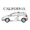 Adhesifs & Stickers Set complet Adhesifs -CALIFORNIA- Argent - Taille M - Car Deco