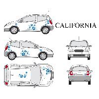 Adhesifs & Stickers Set complet Adhesifs -CALIFORNIA- Bleu - Taille S - Car Deco Adhesifs & Stickers Set complet Adhesifs -CALIFORNIA- Bleu - Taille S - Car Deco