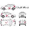 Adhesifs & Stickers Set complet Adhesifs -CALIFORNIA- Rouge - Taille M - Car Deco