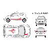 Adhesifs & Stickers Set complet Adhesifs -CORAZONES- Rouge - Taille M - Car Deco