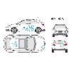 Adhesifs & Stickers Set complet Adhesifs -HYDRA- Bleu - Taille M - Car Deco