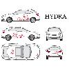 Adhesifs & Stickers Set complet Adhesifs -HYDRA- Rouge - Taille M - Car Deco