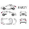 Adhesifs & Stickers Set complet Adhesifs -PARTY- Noir - Taille S - PROMO ADN - Car Deco