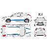 Adhesifs & Stickers Set complet Adhesifs -RS- Bleu - Taille M - Car Deco