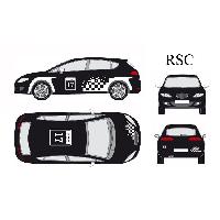 Adhesifs & Stickers Set complet Adhesifs -RSC- Blanc - Taille M - Car Deco Adhesifs & Stickers Set complet Adhesifs -RSC- Blanc - Taille M - Car Deco