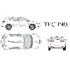 Adhesifs & Stickers Set complet Adhesifs -TECHNO- Argent - Taille M
