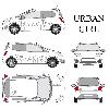 Adhesifs & Stickers Set complet Adhesifs -URBAN GIRL- Argent - Taille M - Car Deco