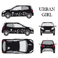 Adhesifs & Stickers Set complet Adhesifs -URBAN GIRL- Blanc - Taille M - Car Deco Adhesifs & Stickers Set complet Adhesifs -URBAN GIRL- Blanc - Taille M - Car Deco
