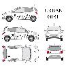 Adhesifs & Stickers Set complet Adhesifs -URBAN GIRL- Noir - Taille S - Car Deco