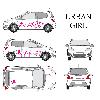 Adhesifs & Stickers Set complet Adhesifs -URBAN GIRL- Rose - Taille M - Car Deco