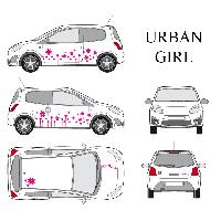 Adhesifs & Stickers Set complet Adhesifs -URBAN GIRL- Rose - Taille M - Car Deco Adhesifs & Stickers Set complet Adhesifs -URBAN GIRL- Rose - Taille M - Car Deco