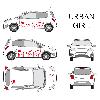 Adhesifs & Stickers Set complet Adhesifs -URBAN GIRL- Rouge - Taille S - Car Deco