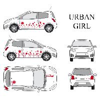 Adhesifs & Stickers Set complet Adhesifs -URBAN GIRL- Rouge - Taille S - Car Deco Adhesifs & Stickers Set complet Adhesifs -URBAN GIRL- Rouge - Taille S - Car Deco