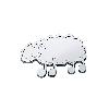 Adhesifs & Stickers Sticker 3D Chrome - Mouton Basque - 5.7cm