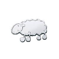 Adhesifs & Stickers Sticker 3D Chrome - Mouton Basque - 5.7cm