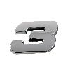 Adhesifs & Stickers Sticker 3D Chrome Numero 3 - 23x27mm