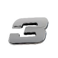 Adhesifs & Stickers Sticker 3D Chrome Numero 3 - 23x27mm