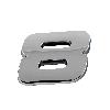 Adhesifs & Stickers Sticker 3D Chrome - Numero 8- 23x27mm