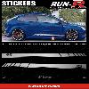 Adhesifs Ford 2 stickers compatible avec FORD 140 cm - ARGENT lettres NOIRES - Run-R