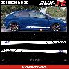 Adhesifs Ford 2 stickers compatible avec FORD 140 cm - BLANC lettres MARINES - Run-R