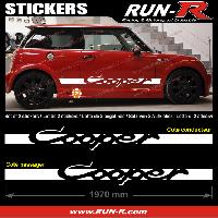 Adhesifs Mini 2 stickers MINI COOPER 197 cm - BLANC - Run-R