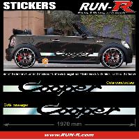Adhesifs Mini 2 stickers MINI COOPER 197 cm - CHROME - Run-R