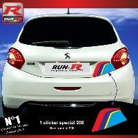 Adhesifs Peugeot Stickers coffre 00AZ Sport compatible avec 208 - Run-R