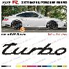 Adhesifs Porsche 3 stickers compatible avec PORSCHE Turbo 30 cm - NOIR - Run-R