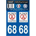 Adhesifs Region Departement 68 Alsace (Elsass) X2