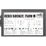 Bloc D'alimentation Interne AEROCOOL - Alimentation PC non modulaire - Aero Bronze 750W -80+Bronze- - 750W -ACPB-AR75AEC.11-