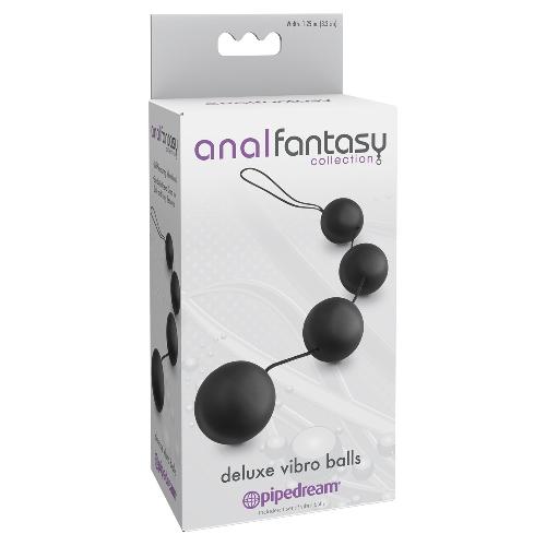 Plugs et godes Anal AFC Deluxe Boules vibrantes anales noires