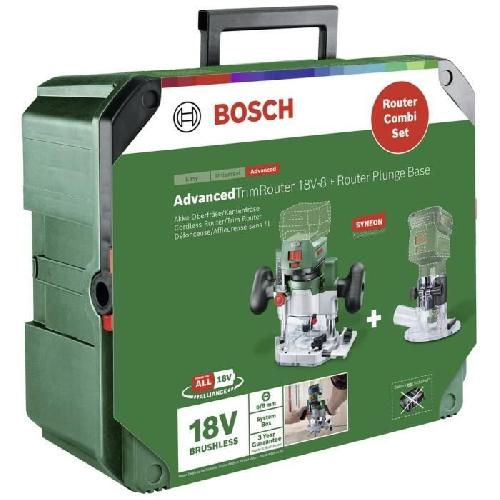 Defonceuse - Affleureuse Affleureuse Bosch AdvancedTrimRouter 18V-8 avec base Router Plunge. sans batterie