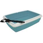 Bac A Litiere AIME Bac a litiere avec rebord 54 x 40 x 14 cm + Pelle - Pour chat