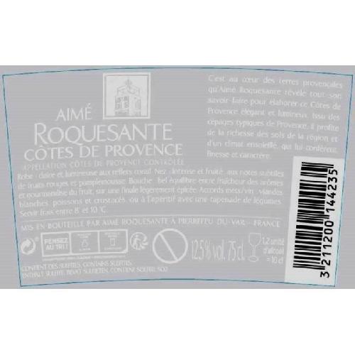 Vin Rose Aime Roquesante Cotes de Provence - Vin rose de Provence