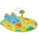 Aire de jeux gonflable - INTEX - Petit Dino - 143 Litres - 2 ans+ - 191 x 152 x 58 cm - Inclus - toboggan. fontaine. dino gonflable