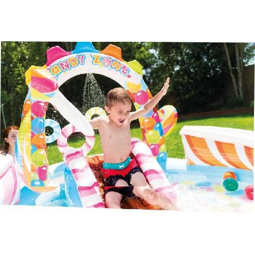 Structure Gonflable - Aire De Jeux Gonflable Aire de jeux gonflable - INTEX - Royaume des bonbons - 168 / 206 Litres - 2 ans et + - 295 x 191 x 130 cm