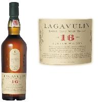 Alcool Whisky Lagavulin 16 ans - Islay Single Malt Whisky - Ecosse - 43%vol - 70cl sous étui